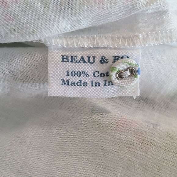 Beau & Ro Cotton Maxi Dress Prairie Cottage Core Boho Ditzy Floral Med NEW $268 - Picture 6 of 10